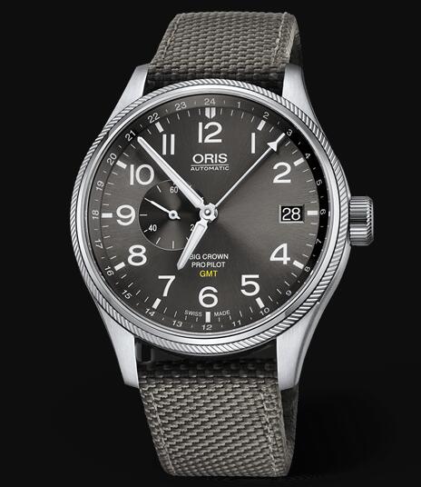 Review Oris Aviation Big Crown Pointer GMT SMALL SECOND 45mm Replica Watch 01 748 7710 4063-07 5 22 17FC